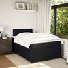 vidaXL Boxspring met matras fluweel zwart 120x200 cm