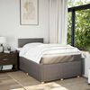 vidaXL Boxspring met matras stof taupe 120x200 cm