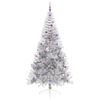 vidaXL Kunstmatig Voorverlicht Kerstboom met 300 LED Zilver 240 cm PET
