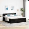 vidaXL Ottoman bed met matras 200x200 cm stof zwart