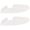 vidaXL Hoek Vloeiende Plank Hoekmontage 2 st Wit 15 x 15 x 2 cm