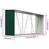 vidaXL Haardhoutschuur 330x84x152 cm gegalvaniseerd staal groen