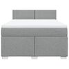 vidaXL Boxspring met matras stof lichtgrijs 160x200 cm