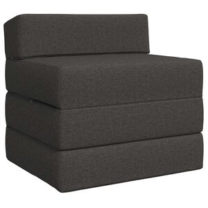 vidaXL Vouwbare Bankbed Donkergrijs 200 x 70 x 10 cm Stof