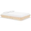 vidaXL Bedframe massief hout 135x190 cm