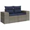 vidaXL 7-delige Loungeset met kussens poly rattan acacia grijs