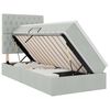 vidaXL Opslag bed met matras met opslag Lichtgrijs 90 x 190 cm Fluweel