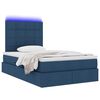 vidaXL Opbergbed met LED met matras Blauw 120 x 200 cm Polyester
