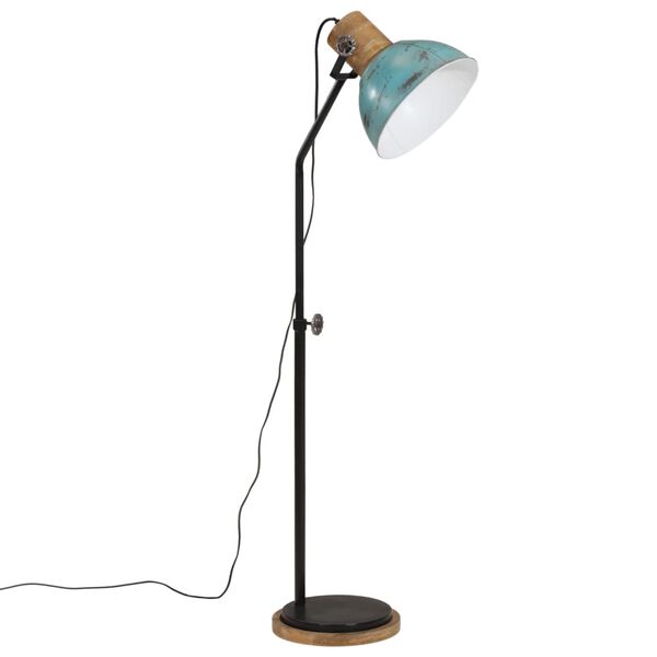 vidaXL Vloerlamp 25 W E27 30x30x100-150 cm verweerd blauw