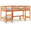 vidaXL Kinderhoogslaper met ladder 90x190 cm massief grenenhout bruin