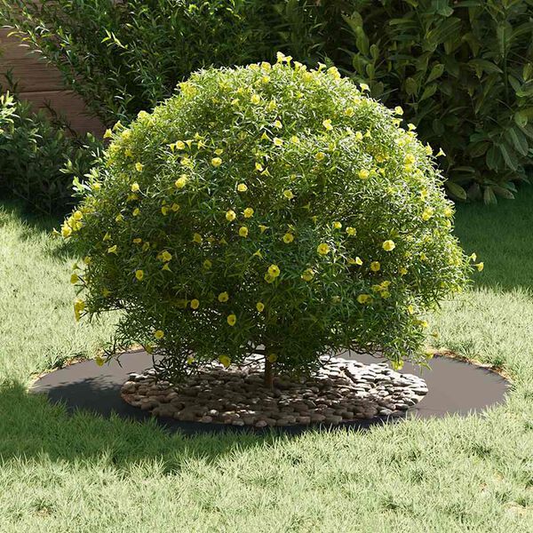 vidaXL geschikt voor platte boomringen 5 pcs Zwart &Oslash;50 / 80 cm Staal