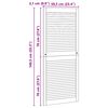 vidaXL Kastdeur 2 pcs Naturel 140.5 x 2 x 59.5 cm Massief grenenhout