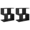 vidaXL Nachtkastjes 2 st 50x30x51,5 cm bewerkt hout zwart