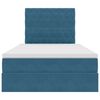vidaXL Opbergbed met LED met matras met LED Blauw 120 x 190 cm Fluweel