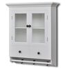 vidaXL Keukenbovenkast met glazen deur hout wit