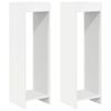 vidaXL Plantenstandaard 2 st Wit 30 x 30 x 100 cm Bewerkt hout