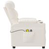 vidaXL Massagestoel elektrisch kunstleer crèmekleurig