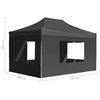 vidaXL Partytent inklapbaar met wanden 4,5x3 m aluminium antraciet