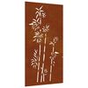 vidaXL Wanddecoratie tuin bamboe-ontwerp 105x55 cm cortenstaal