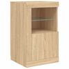 vidaXL Dressoir met LED-verlichting 123x37x67 cm sonoma eikenkleurig