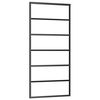 vidaXL Schuifdeur met beslag 90x205 cm ESG-glas en aluminium
