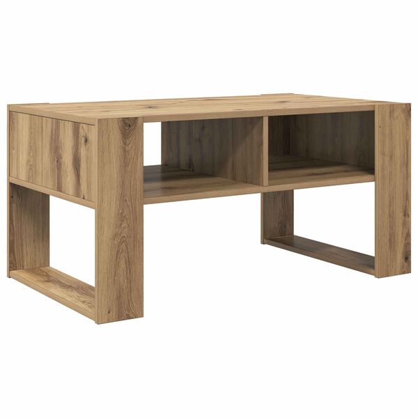 vidaXL Salontafel Artisan Eiken 92 x 53 x 45 cm Bewerkt hout
