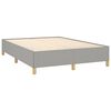 vidaXL Boxspring met matras stof lichtgrijs 140x200 cm