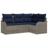 vidaXL Tuin Sofa Set Grijs poly rattan