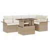 vidaXL Tuin Sofa Set 6 st Beige poly rattan