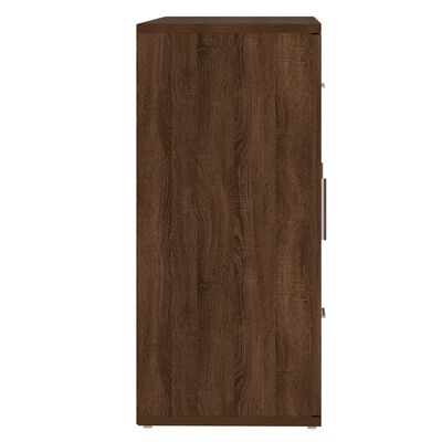 vidaXL Dressoir 91x29,5x65 cm bewerkt hout bruin eikenkleur