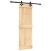 vidaXL Schuifdeur 70 x 210 cm Massief Grenenhout (Niet-Behandeld)