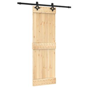 vidaXL Schuifdeur 70 x 210 cm Massief Grenenhout (Niet-Behandeld)