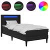 vidaXL Bedframe met matras Zwart 90 x 200 cm Kunstleer