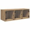 vidaXL Wandkast 102 x 37 x 35 cm Bewerkt hout Artisan Eiken