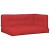 vidaXL Palletkussens 3 st stof rood