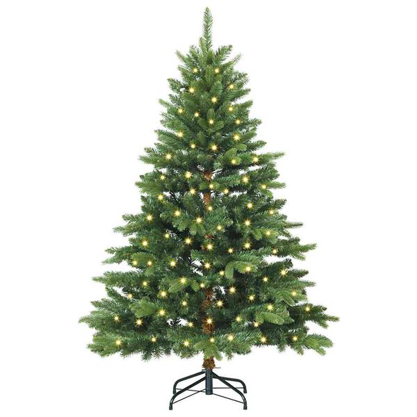 vidaXL Kunstkerstboom met 150 LED met standaard Groen 120 cm PE en PVC