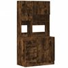 vidaXL Keukenkast 95x50x180 cm bewerkt hout gerookt eikenkleurig