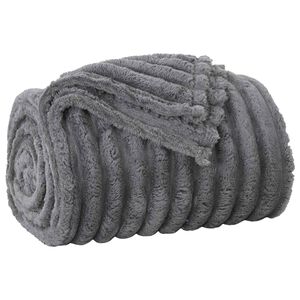 vidaXL plaid Donkergrijs 240 x 220 cm 1.36 kg Fleece