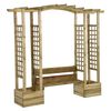 vidaXL Pergola met bank en plantenbakken ge&iuml;mpregneerd grenenhout