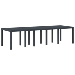 vidaXL Tuinstafel Antraciet 300 x 100 x 73 cm poly rattan
