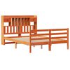 vidaXL Bed met boekenkast zonder matras grenenhout wasbruin 140x200 cm