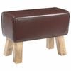 vidaXL Bank 60 x 30 x 45 cm Echt Leer Donkerbruin