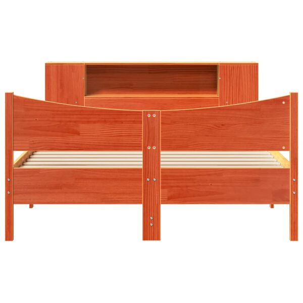 vidaXL Bedframe zonder matras massief grenenhout wasbruin 120x190 cm
