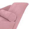 vidaXL Chaise longue met kussens fluweel roze