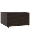 vidaXL Salontafel tuin vierkant 50x50x30 cm poly rattan bruin