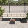 vidaXL Tuin Sofa Set 7 pcs Zwart Poly riet