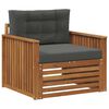 vidaXL Tuinbank Massief Acaciahout en Polyester
