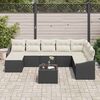 vidaXL Tuin Sofa Set met kussen 8 pcs Bruin en Cr&egrave;me poly rattan