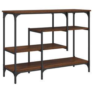 vidaXL Wandtafel met schappen 100x35x75 cm bruin eikenkleur