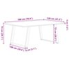 vidaXL Eettafel 180x120x74 cm massief eikenhout lichtbruin